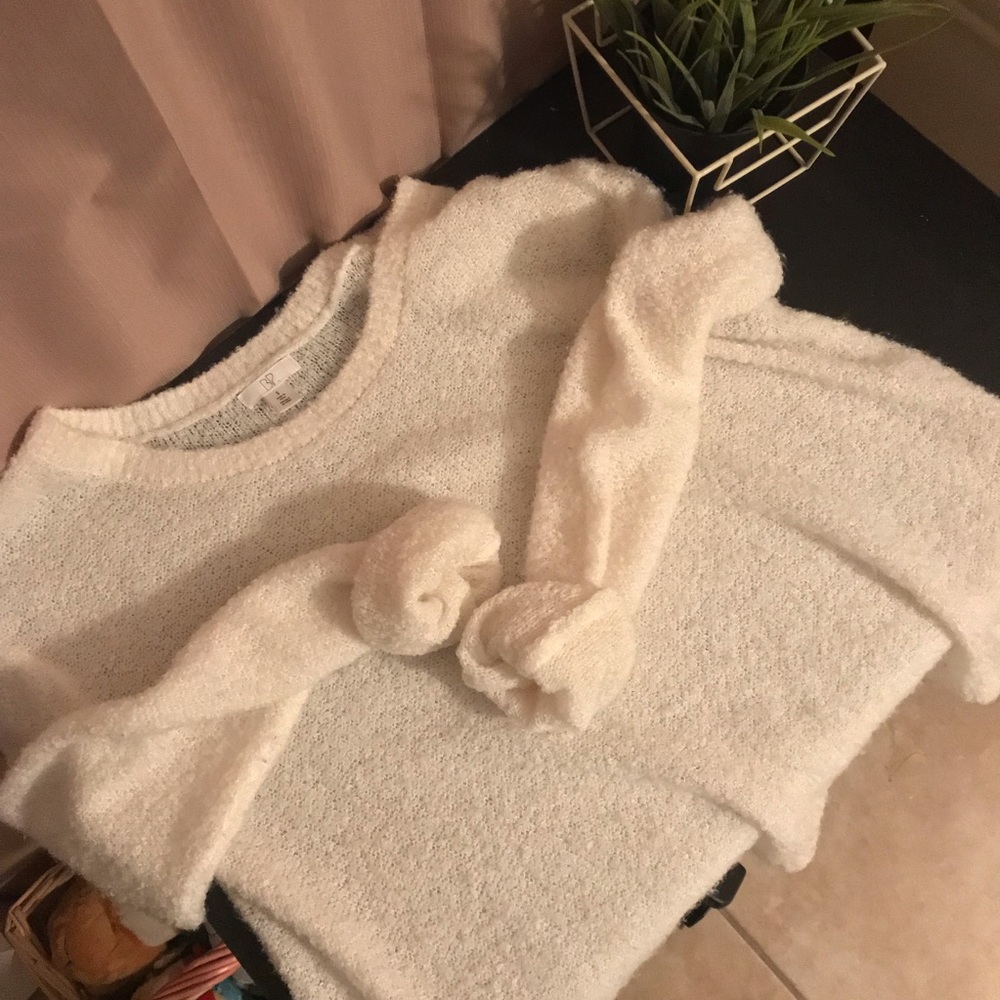 Cozy white sweater